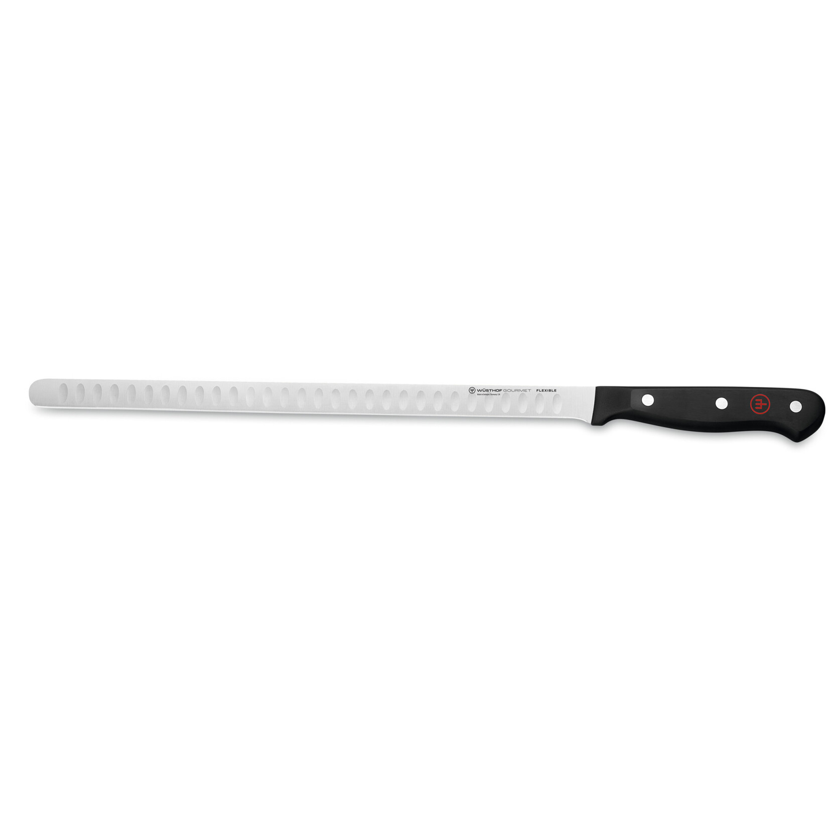 Wüsthof, messen uit Solingen 29 cm flexibel kuiltjes zalm mes Wusthof Gourmet zalmmes 29 cm Gourmet Wusthof 1035047129