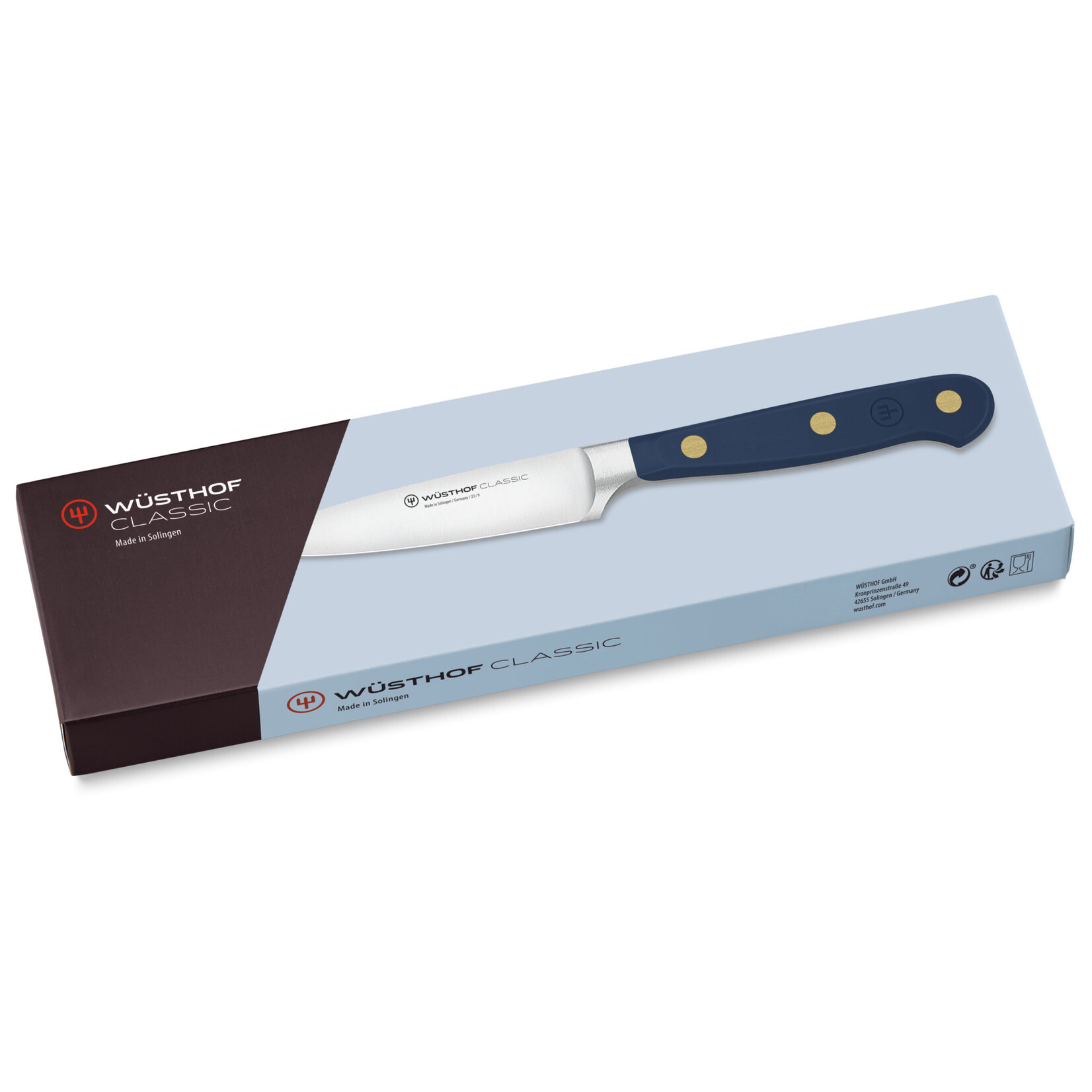 Wüsthof, messen uit Solingen gemaakt onder leiding van de 5e generatie familie Wusthof 9 cm groentemes Wusthof Classic officemes 9 cm Classic Wild Blueberry Wusthof 1061702609