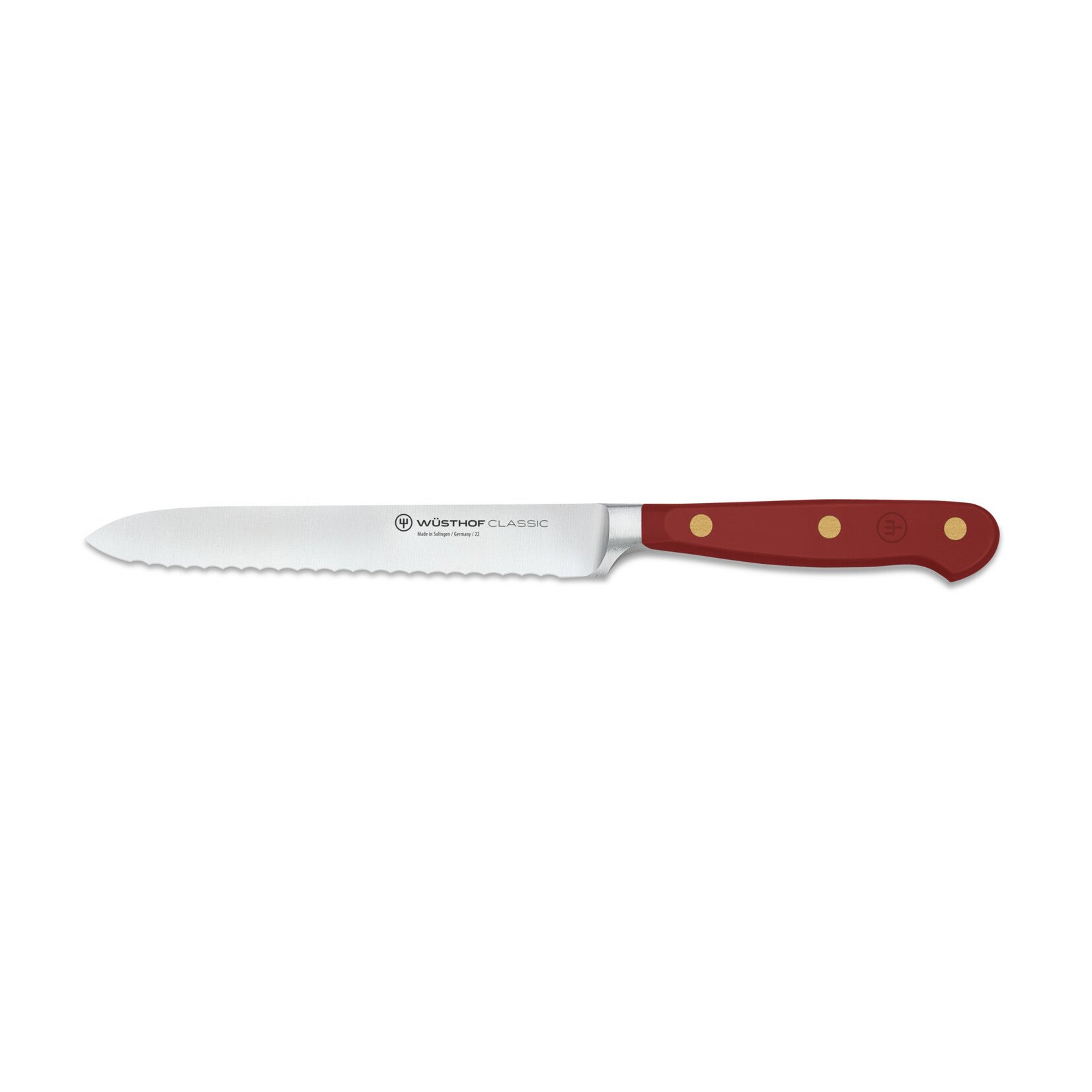 Wüsthof, messen uit Solingen gemaakt onder leiding van de 5e generatie familie Wusthof 14 cm worst mes Wusthof Classic worstmes 14 cm Classic Tasty Sumac Wusthof 1061708514