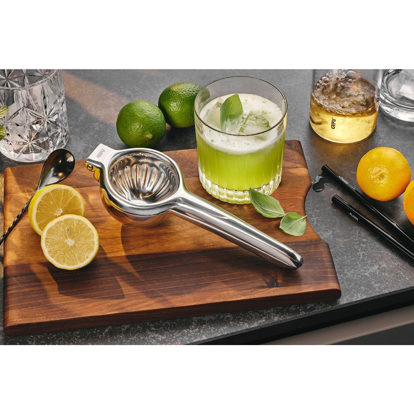 Gefu handmatige citruspers rvs tot Ø 75 mm citrusfruit Gefu Lemon rvs citruspers Gefu 13972