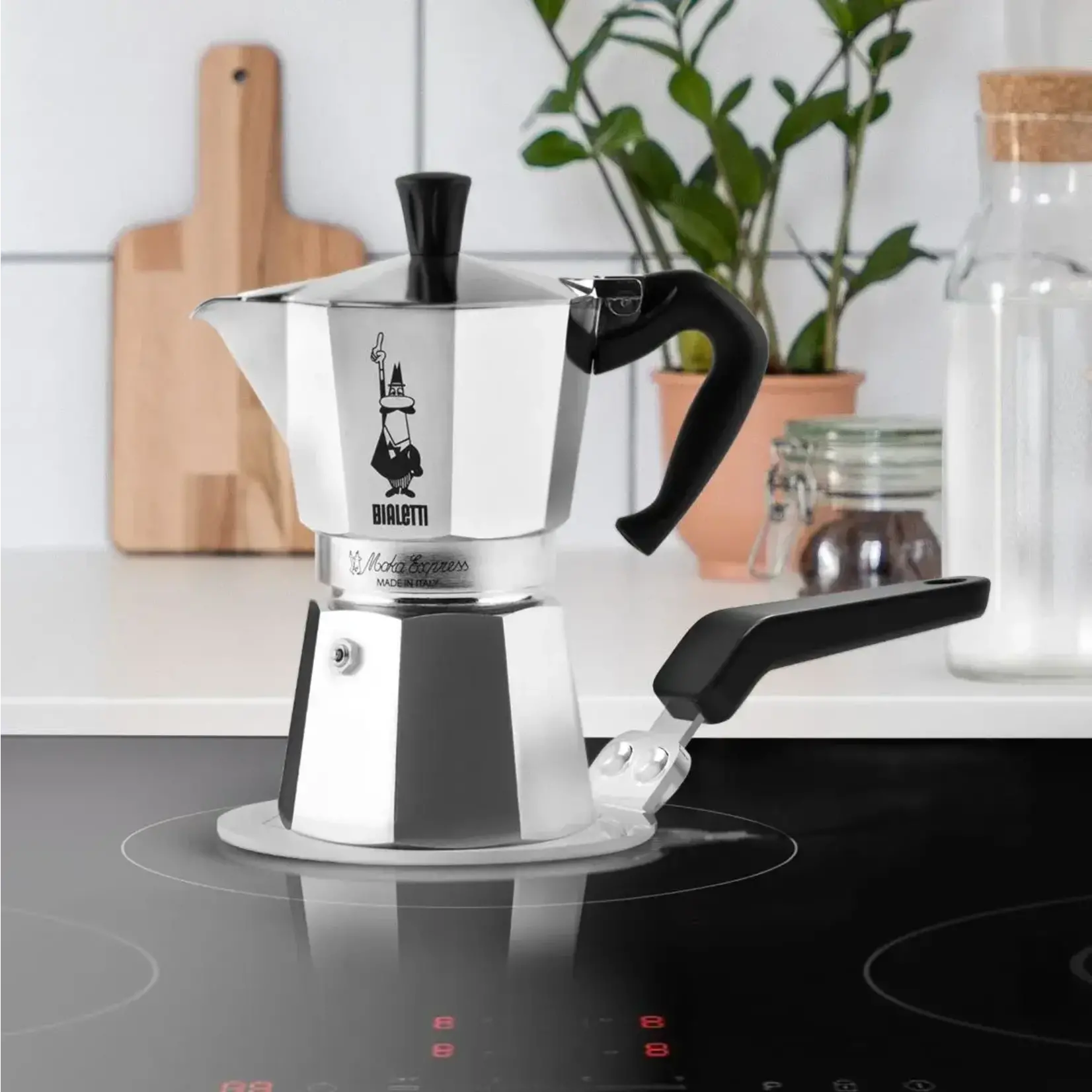 Bialetti De iconische Italiaanse espressomakers percolators 13 cm inductie kookplaat adapter voor espressopotje Bialetti dcdesign08