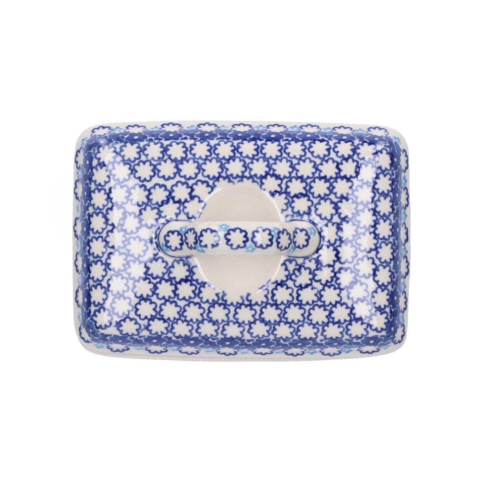 Bunzlau Castle Blue Garden Butter Dish rectangular Bunzlau Castle Botervloot Blue Garden Bunzlau Castle 1010-3316