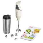 Bamix Bamix to go Cream 200 Watt Bamix met receptenboek, multimes, menger, vleesmes & klopper Bamix 1011102eu