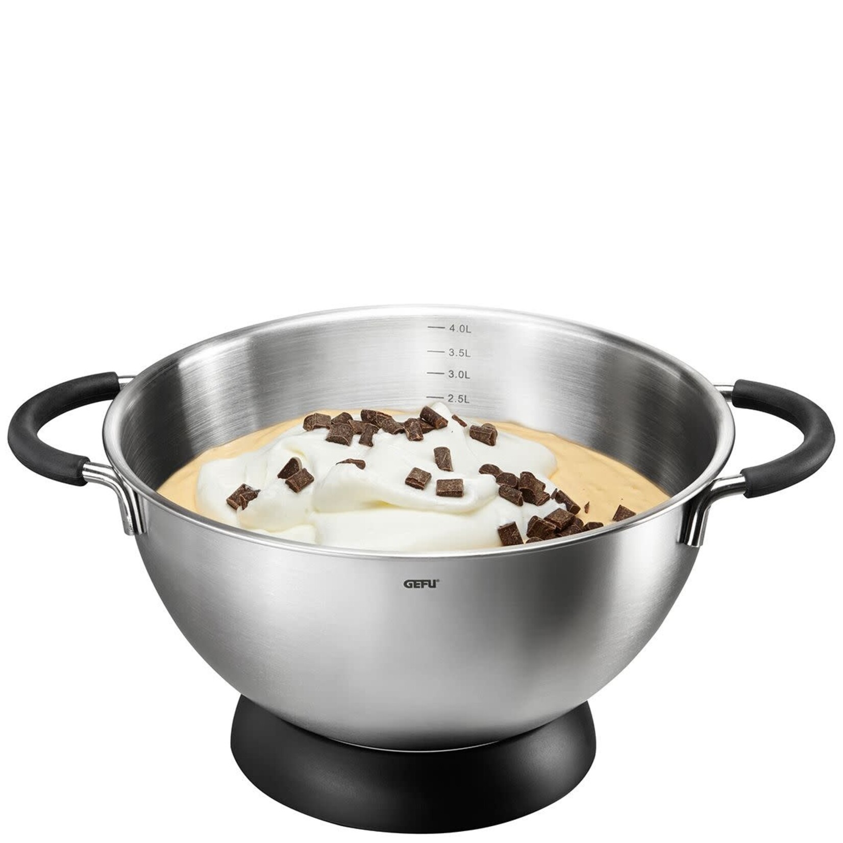 Gefu 24 cm mengkom met losse basis Gefu 4 liter mengkom met ring basis Gefu 28140