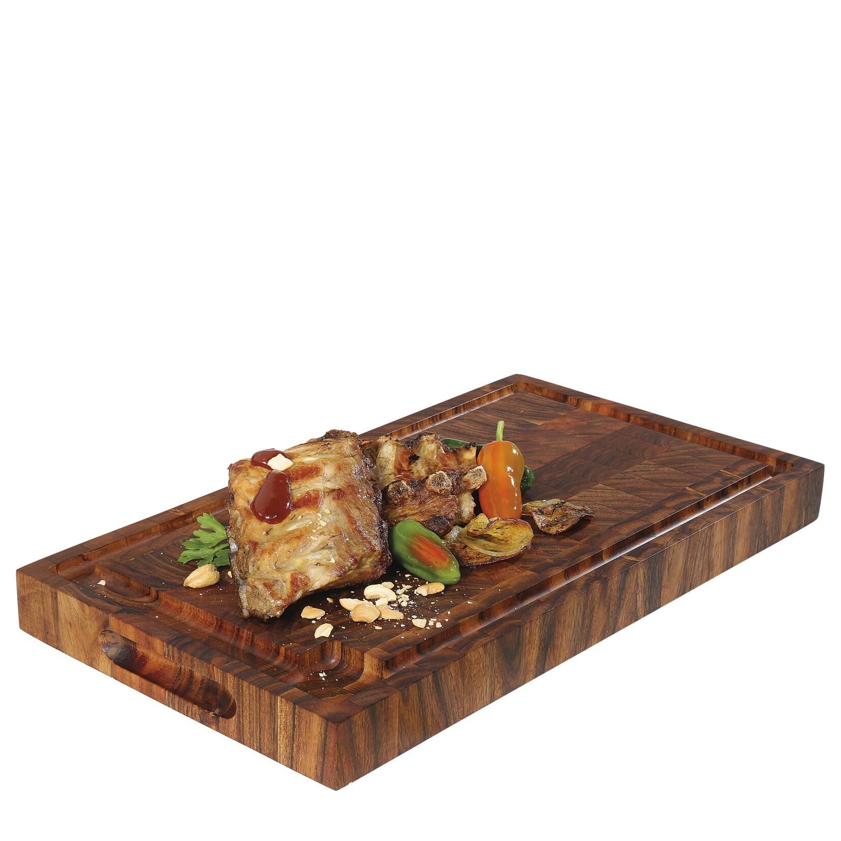 Zassenhaus 45 x 25 x 4 cm Acacia snijplank hakblok Zassenhaus snijplank Zassenhaus 059328