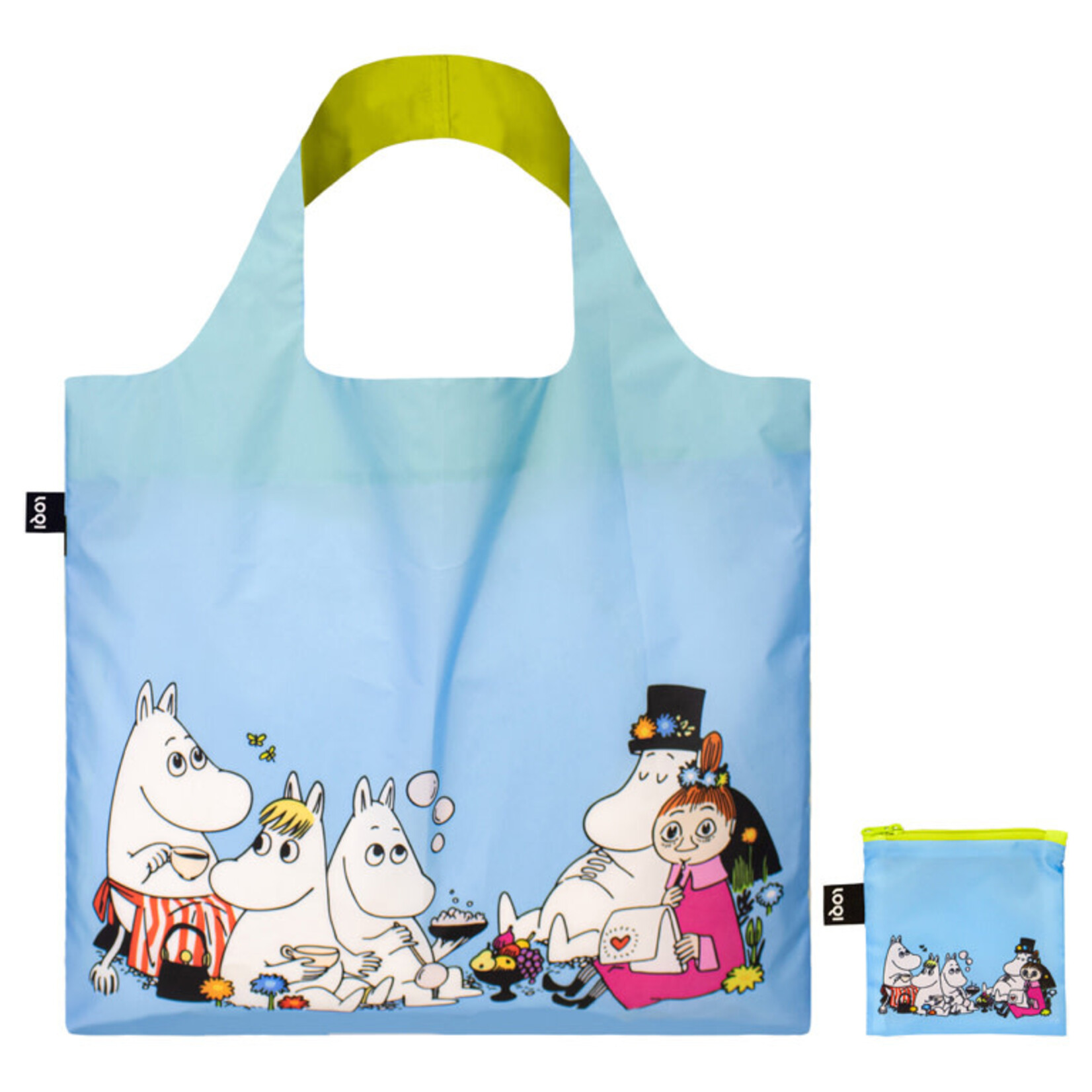 Loqi Loqi Moomin Family100 % recycled opvouwbaar Loqi tasje Loqi MO.FA