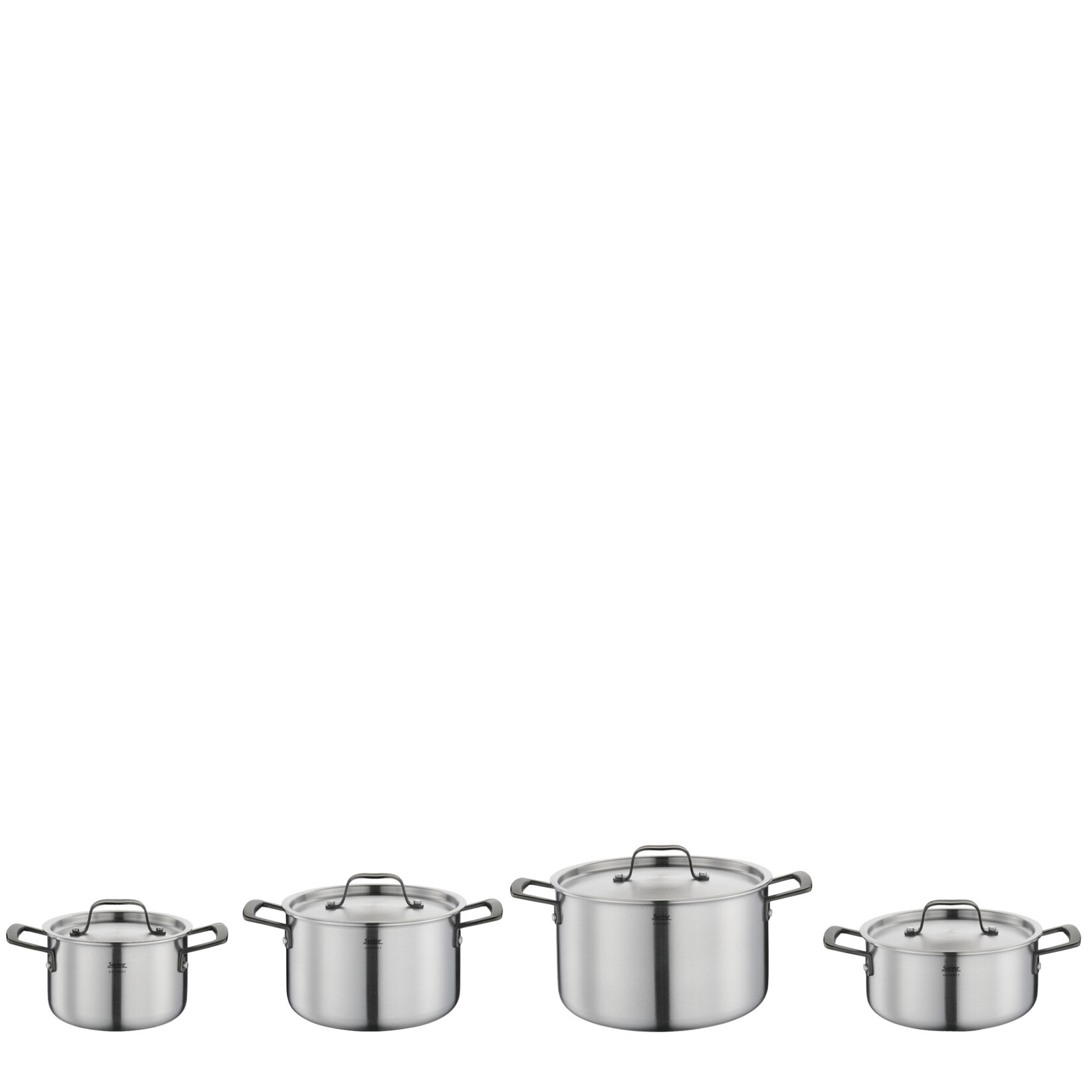 Spring Pannen en meer 4 delige kookpannenset Spring Gourmet zwart pannenset Spring Gourmet zwart Spring 0585855104
