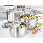Spring Pannen en meer 4 delige kookpannenset Spring Gourmet Roségold pannenset Spring Gourmet Roségold Spring 0585855404