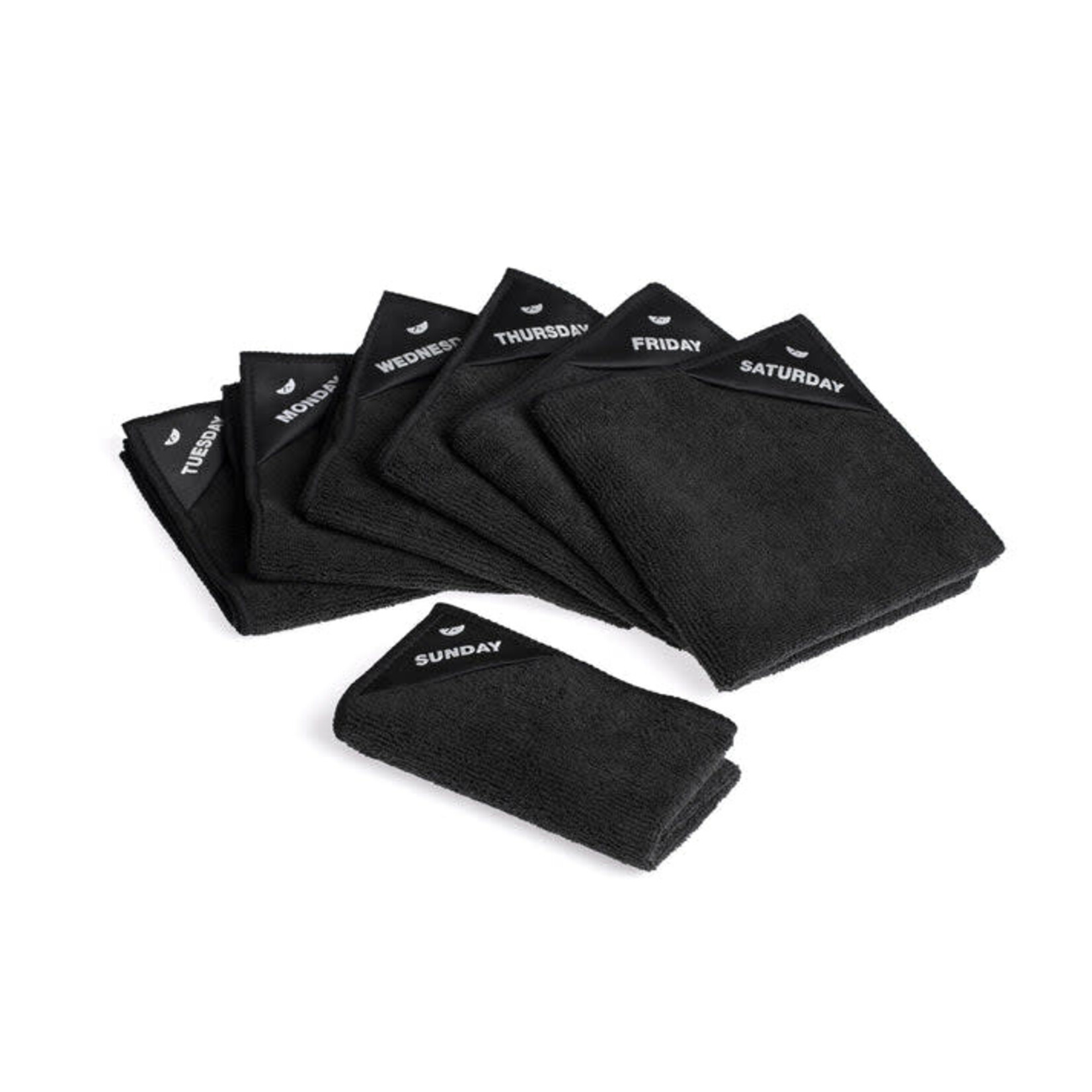 Klud zwart vaatdoekjes Klud zwart 7 vaatdoekjes 1 voor elke dag van de week KD-101