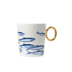 Heinen Delfts Blauw 300 ml mok Vissen met gouden oor Heinen Delfts Blauw M320 Heinen Delfts Blauw 300 ml mok Vissen met gouden oor Heinen Delfts Blauw M320