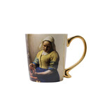 Heinen Delfts Blauw 300 ml mok Het Melkmeisje pastel met gouden oor Heinen Delfts Blauw M326