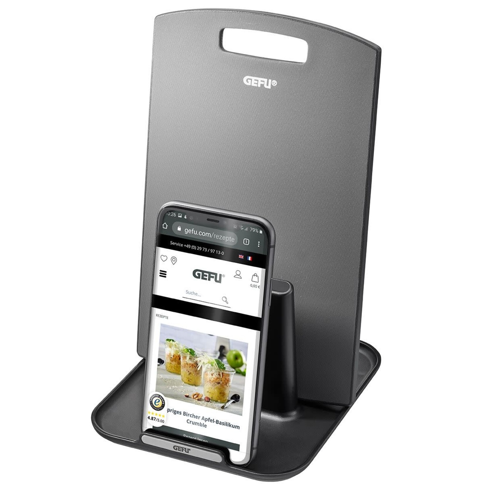 Gefu ipad & dekselhouder Gefu Caddy multi functionele deksels, snijplank, telefoon, ipad houder Gefu 29253