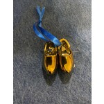 Heinen Delfts Blauw Heinen Delfts Blauw kerstornament 2 gouden klompjes goud Heinen Delfts Blauw G0059