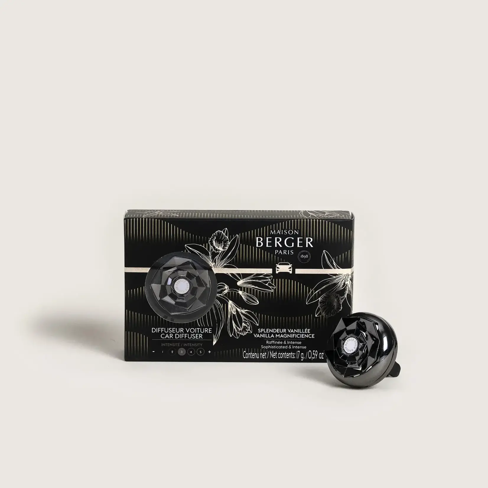 Maison Berger Paris 1898 Autodiffuser autoparfumverspreider Kali Giftset Maison Berger Kali voiture Splendeur Vanillee Maison Berger 7710