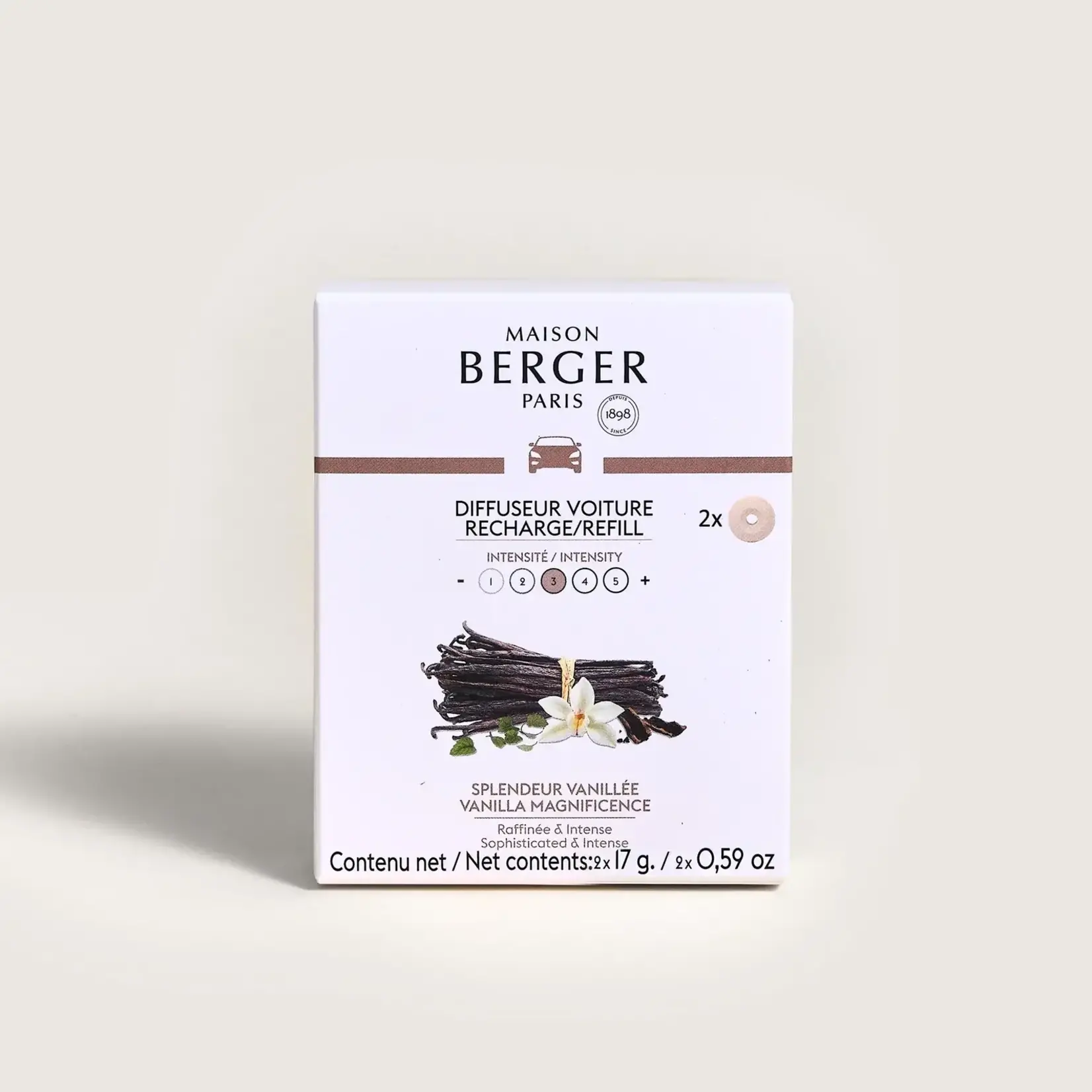 Maison Berger Paris 1898 2 Navulling auto diffuser Splendeur Vanillée Maison Berger Splendeur Vanillée car refill Maison Berger 7711