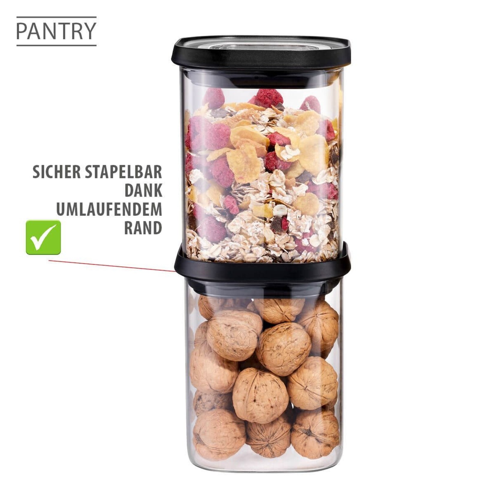 Gefu 1900 ml glazen voorraadpot Gefu Pantry voorraad pot 1900 ml Gefu 12804
