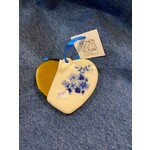 Heinen Delfts Blauw Heinen Delfts Blauw kerstornament hartje goud Heinen Delfts Blauw K40026