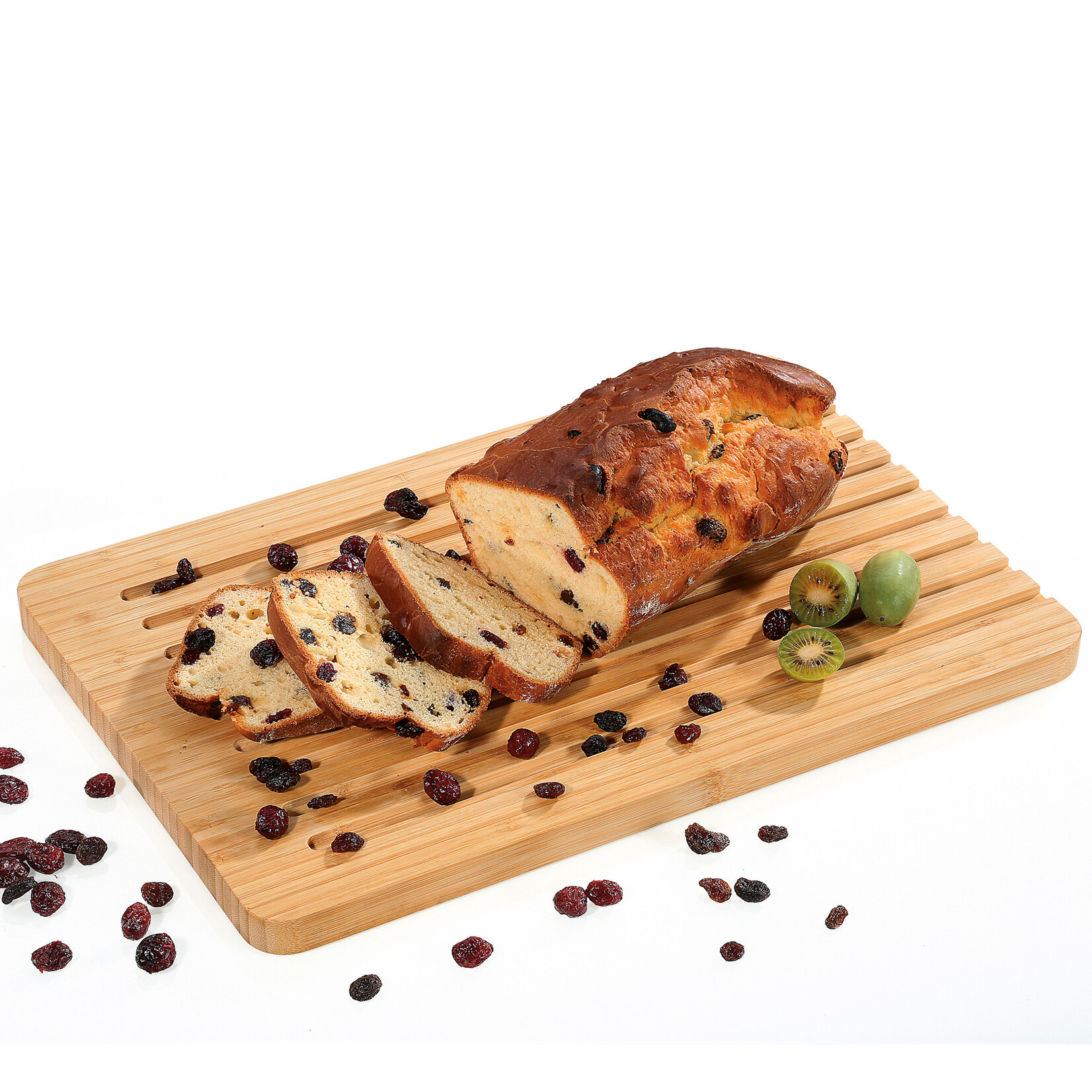 Zassenhaus 42 x 27.5 x 2 cm bamboe broodsnijplank Zassenhaus snijplank met kruimelsleuven Zassenhaus 054439
