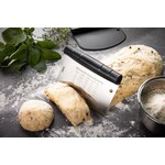 Gefu set-2 Deegspatels rechte rvs met maten en info & kunststof afgeronde Dutto Gefu 14591