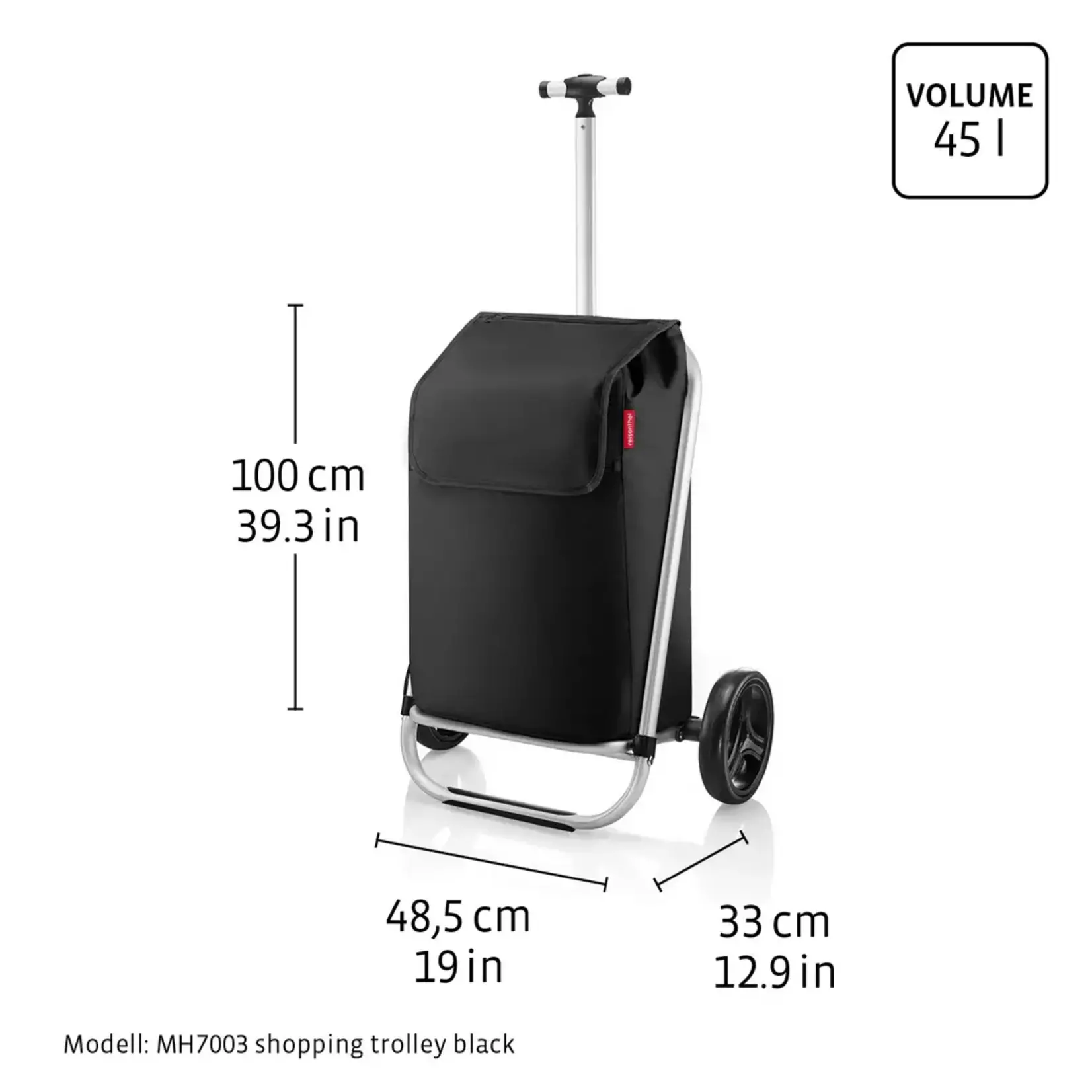 Reisenthel Zwarte shopping trolley Reisenthel Shopping Trolley Black Reisenthel MH7003