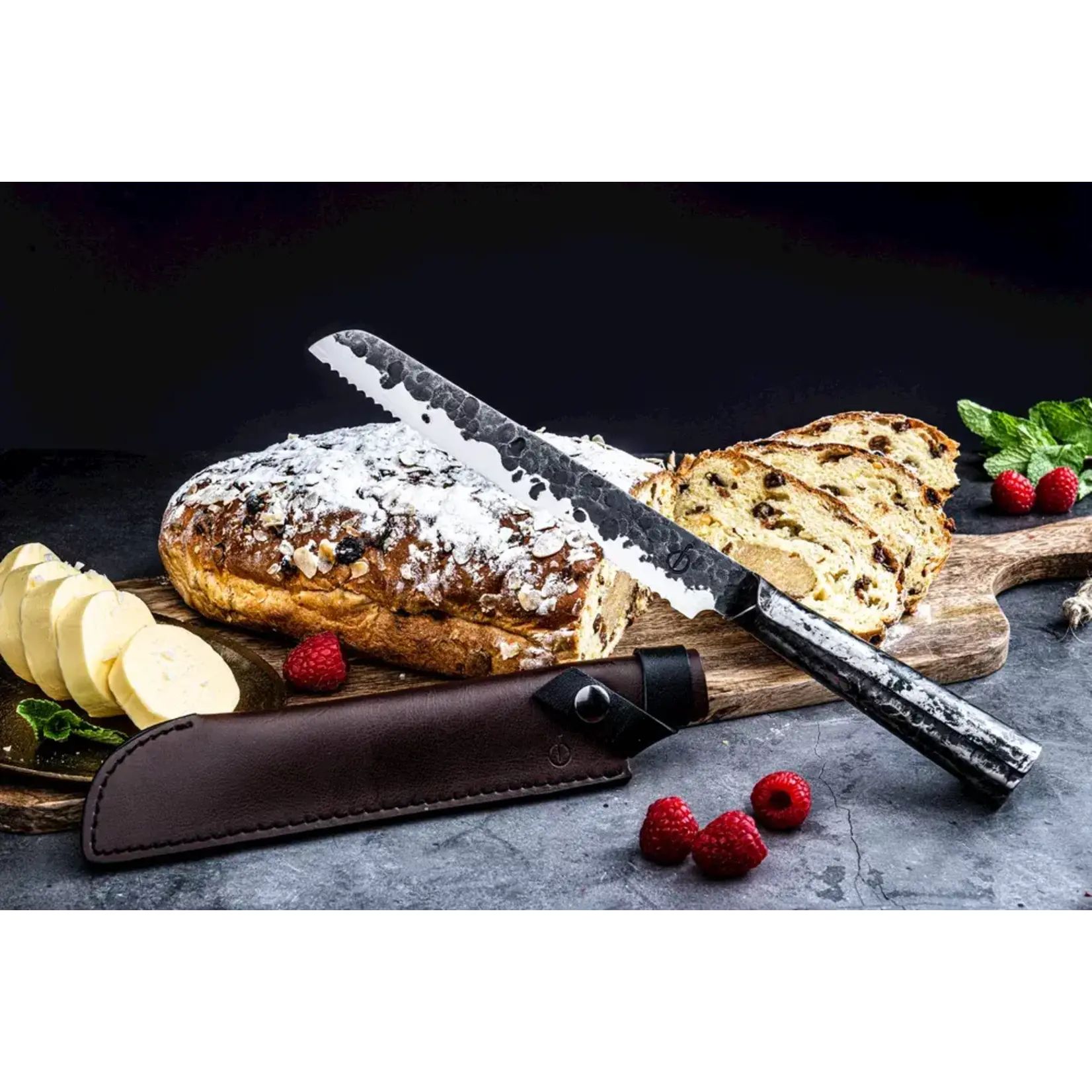 Forged mesbeschermer Forged lederen hoes voor broodmes Forged 8720039620926 Leer1Brood