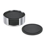 Zack Zack rvs houder met 6 onderzetters Zack Vetro 6 glas onderzetters in houder Zack 20384