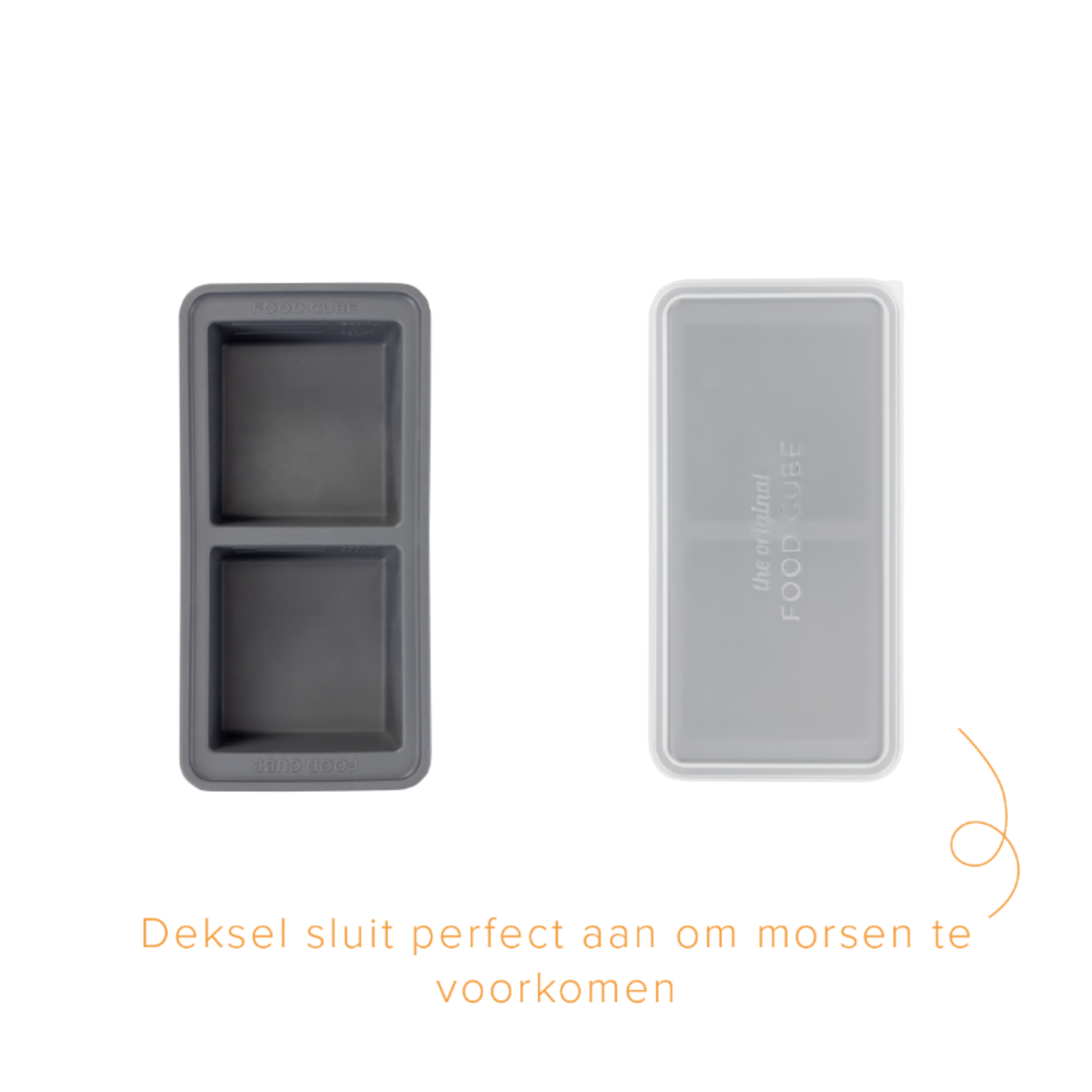 Diverse Merken 2 x 500 ml food save Food Cube the Original Siliconen vorm 240°C BPAfree 663500