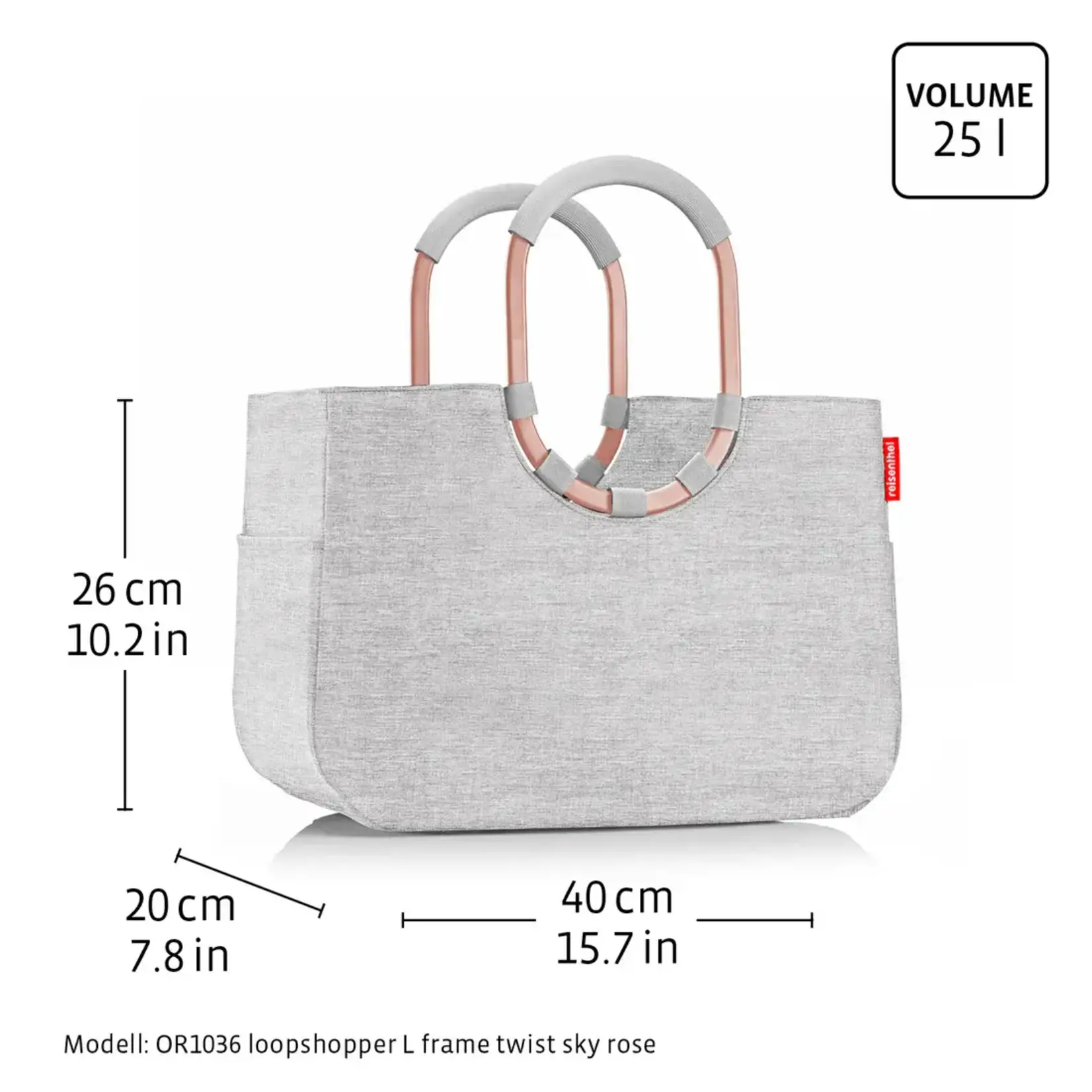 Reisenthel Reisenthel Loopshopper Large Herringbone Grey Reisenthel OR7074
