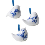 Heinen Delfts Blauw 55 mm Heinen Delfts blauw paashanger vogel set van 3 Heinen Delfts Blauw EA0002