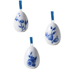 Heinen Delfts Blauw 6 cm Heinen Delfts blauw paashanger eieren set van 3 Heinen Delfts Blauw EA0003