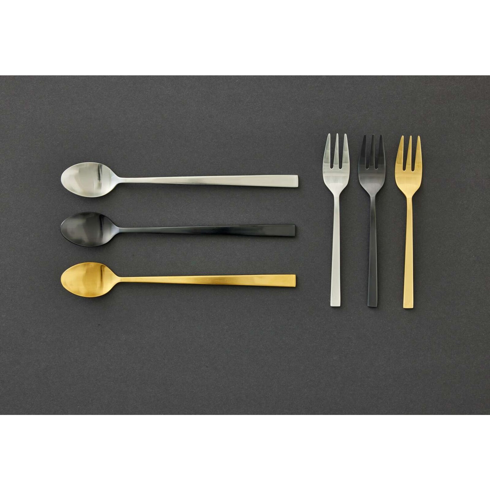 Bitz Set-4 zwarte latte Macchiato lepels Bitz lepels zwart Latte Macchiato lepel zwart Bitz 23282