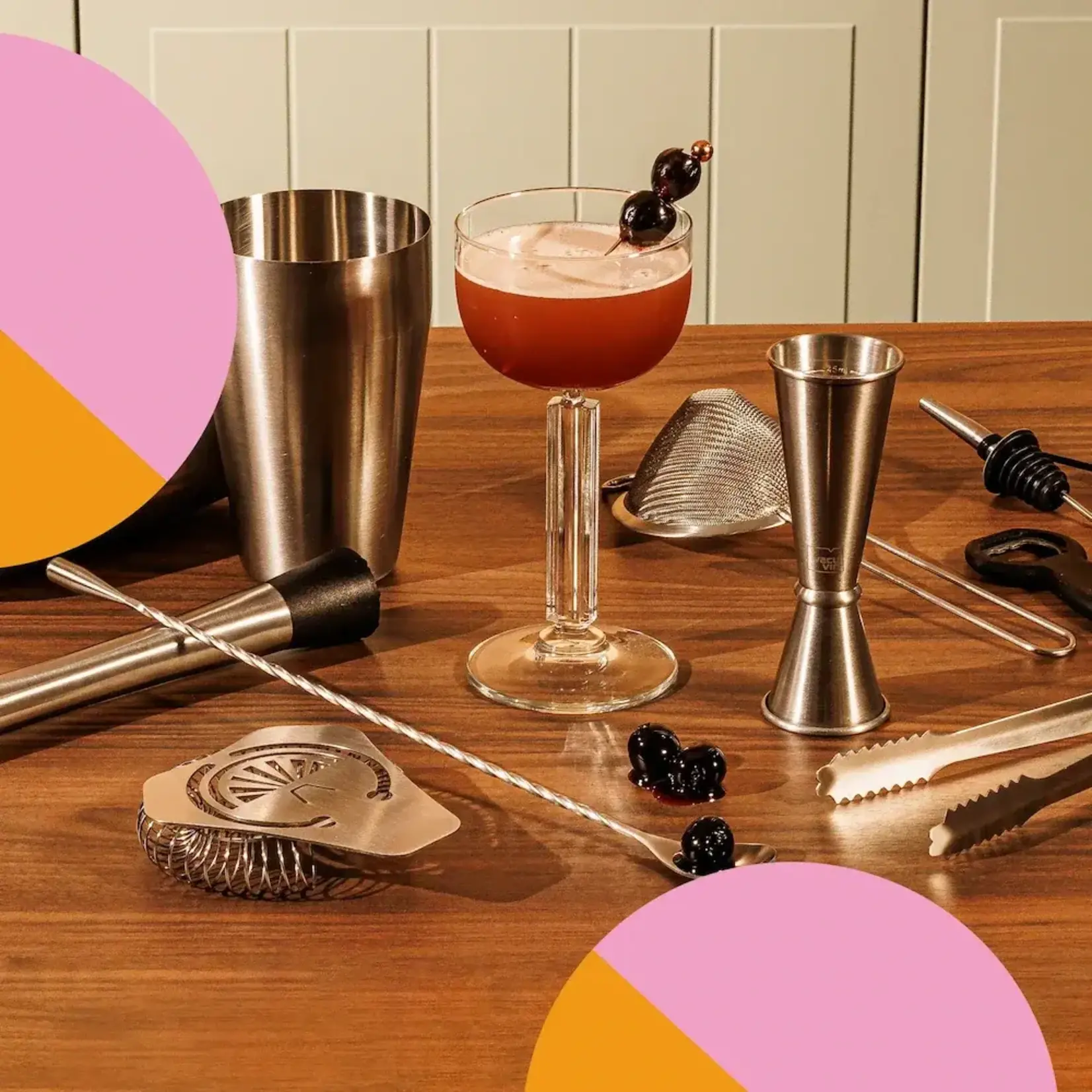 Diverse Merken 7 delige Cocktailset Bar in a Box Cocktail lover Vacuvin Cocktailset 7 delig Vacu Vin 7889361