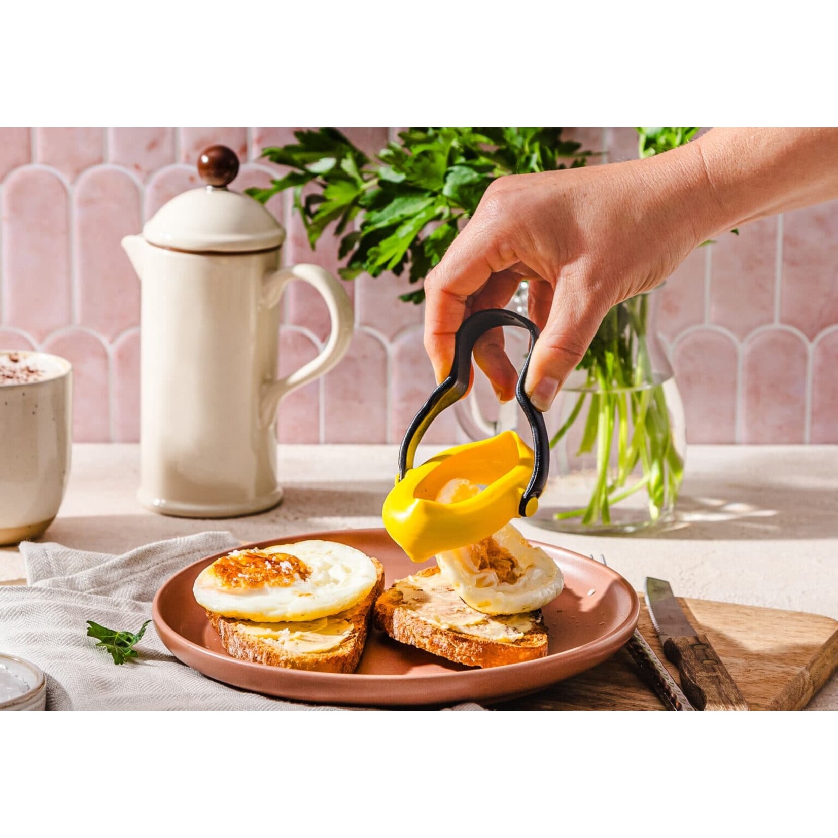 Diverse Merken Dreamfarm Flegg flexibele eierbakringen set van 2 ei bakringen flexibel Dreamfarm DFFG6049