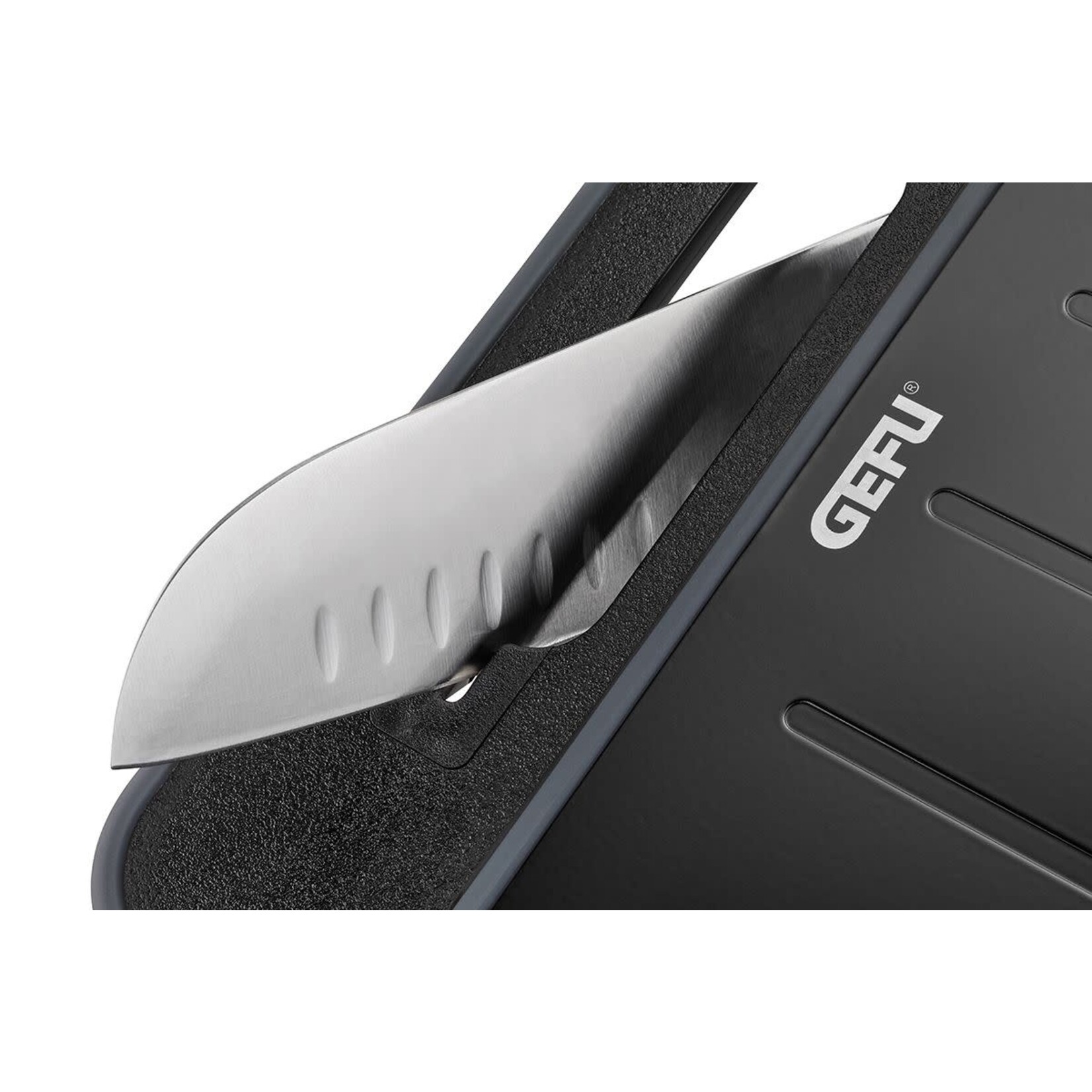 Gefu Gefu snijplank met ingebouwde messenslijper en knoflook rasp en ontdooi plank Gefu Cut pro Gefu 13991