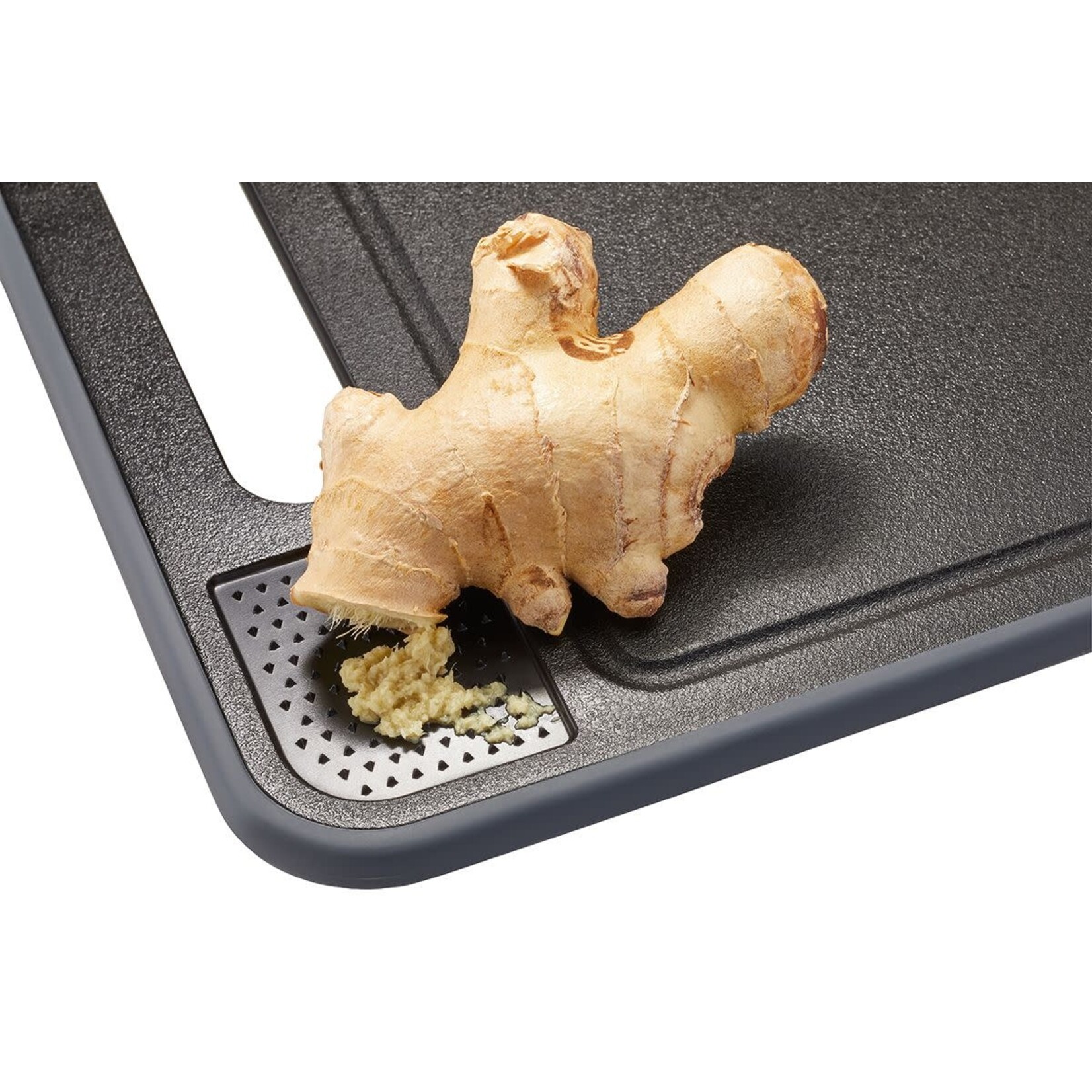 Gefu Gefu snijplank met ingebouwde messenslijper en knoflook rasp en ontdooi plank Gefu Cut pro Gefu 13991