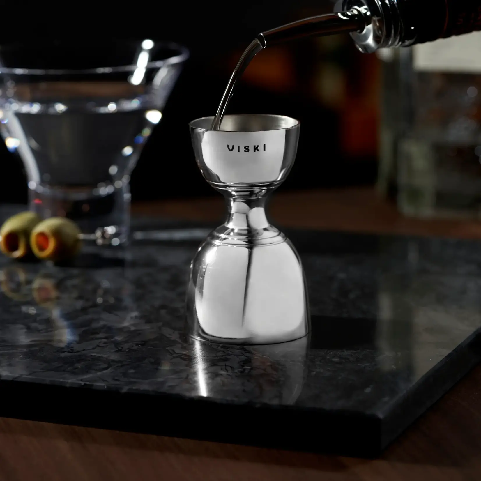Viski 30 + 60 ml Canterbury jigger Viski jigger rvs barmaatje Viski 5276