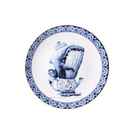 Heinen Delfts Blauw Heinen Delfts Blauw 31 cm Wandbord Walvis Redmer Hoekstra Walvis wandbord Heinen Delfts Blauw RH0006