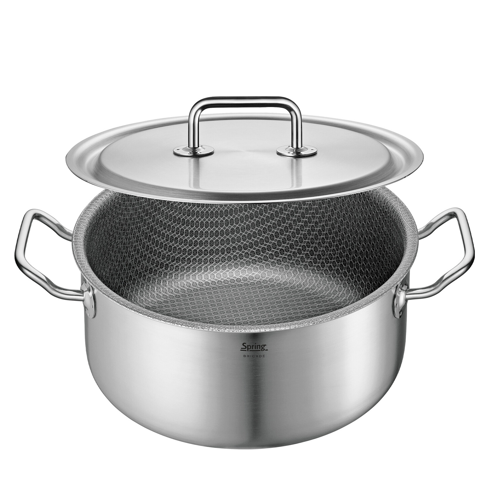 Spring Pannen en meer 24 cm 4.7 liter Braadpan Spring Brigade Premium Cut Resist Pure Braadpan 24 cm 10 cm hoog Spring 0415400624