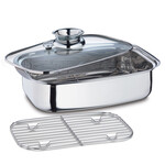 Kuchenprofi Rvs rechthoekige Aroma braadpan, stoompan, Aspergepan Kuchenprofi met inzet Kuchenprofi 2386102836