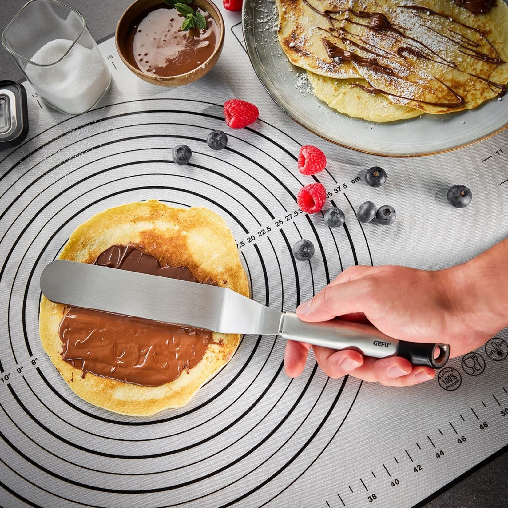 Gefu rvs geknikte icing spatel Gefu Primeline glaceermes met knik 15 cm rvs Gefu 29246