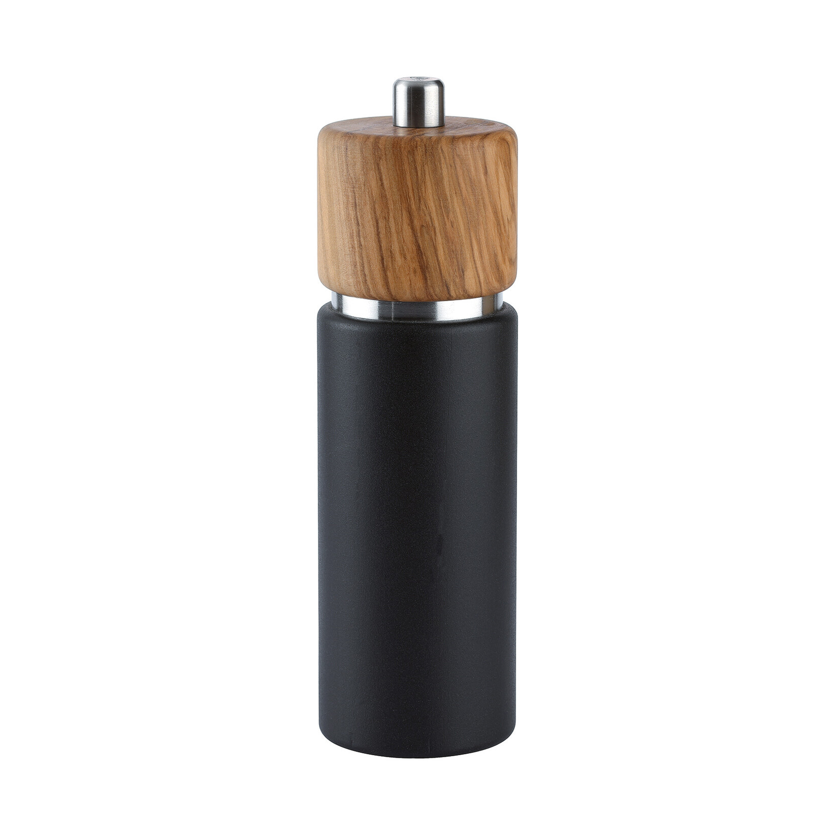 Zassenhaus 18 cm zwart met olijfhouten pepermolen Zassenhaus Hannover pepermolen zwart-olijf Zassenhaus 023695