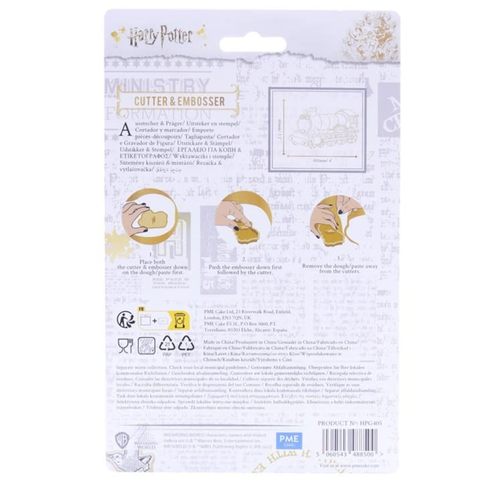 PME Cake Harry Potter Hogwarts Express koek uitsteekvorm taart versiering Harry Potter PME Cake HPG405