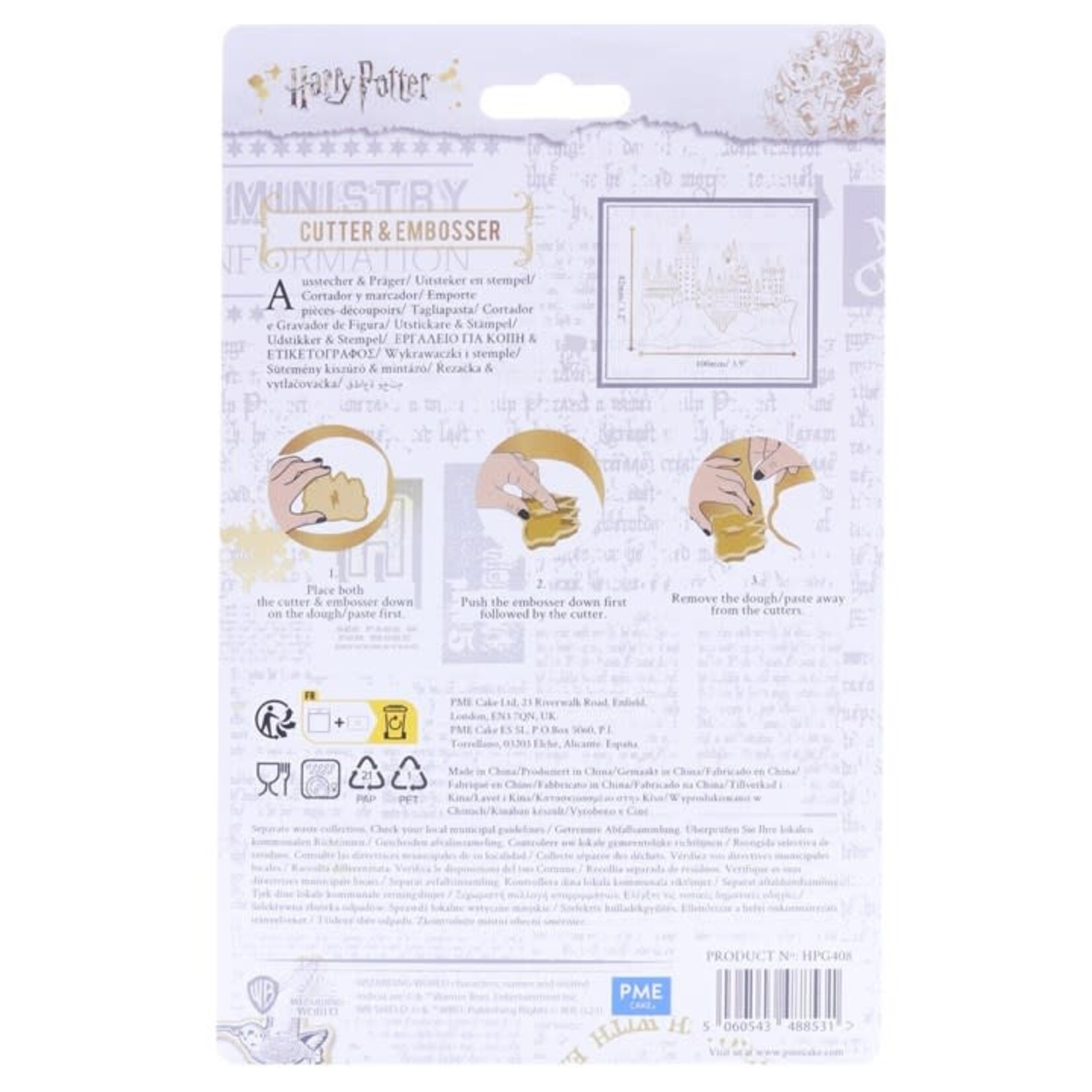PME Cake Harry Potter Hogwarts Castle koek uitsteekvorm taart versiering Harry Potter PME Cake HPG408