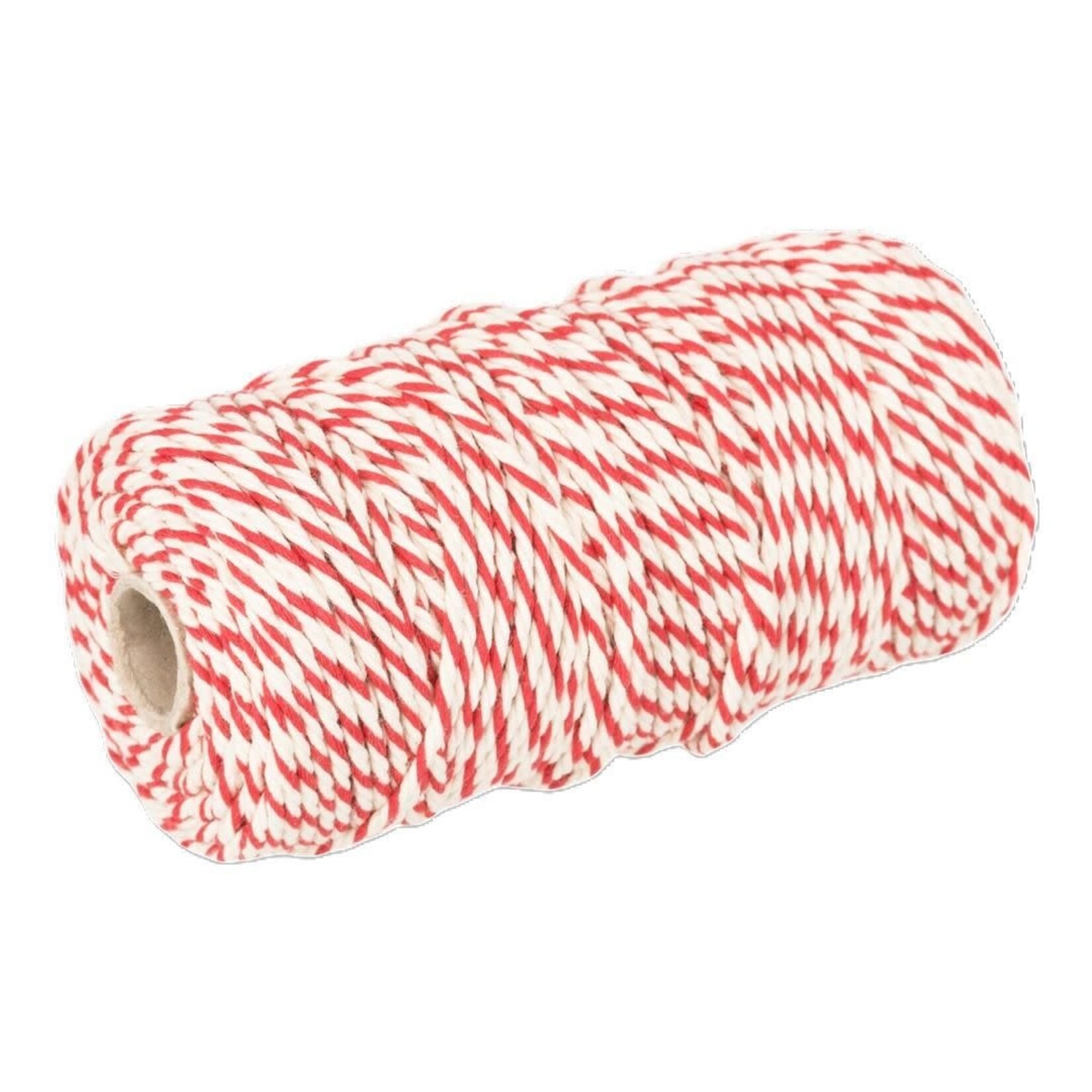 Diverse Merken 80 meter Rood wit rollade touw,  slagerstouw of kook touw 117300