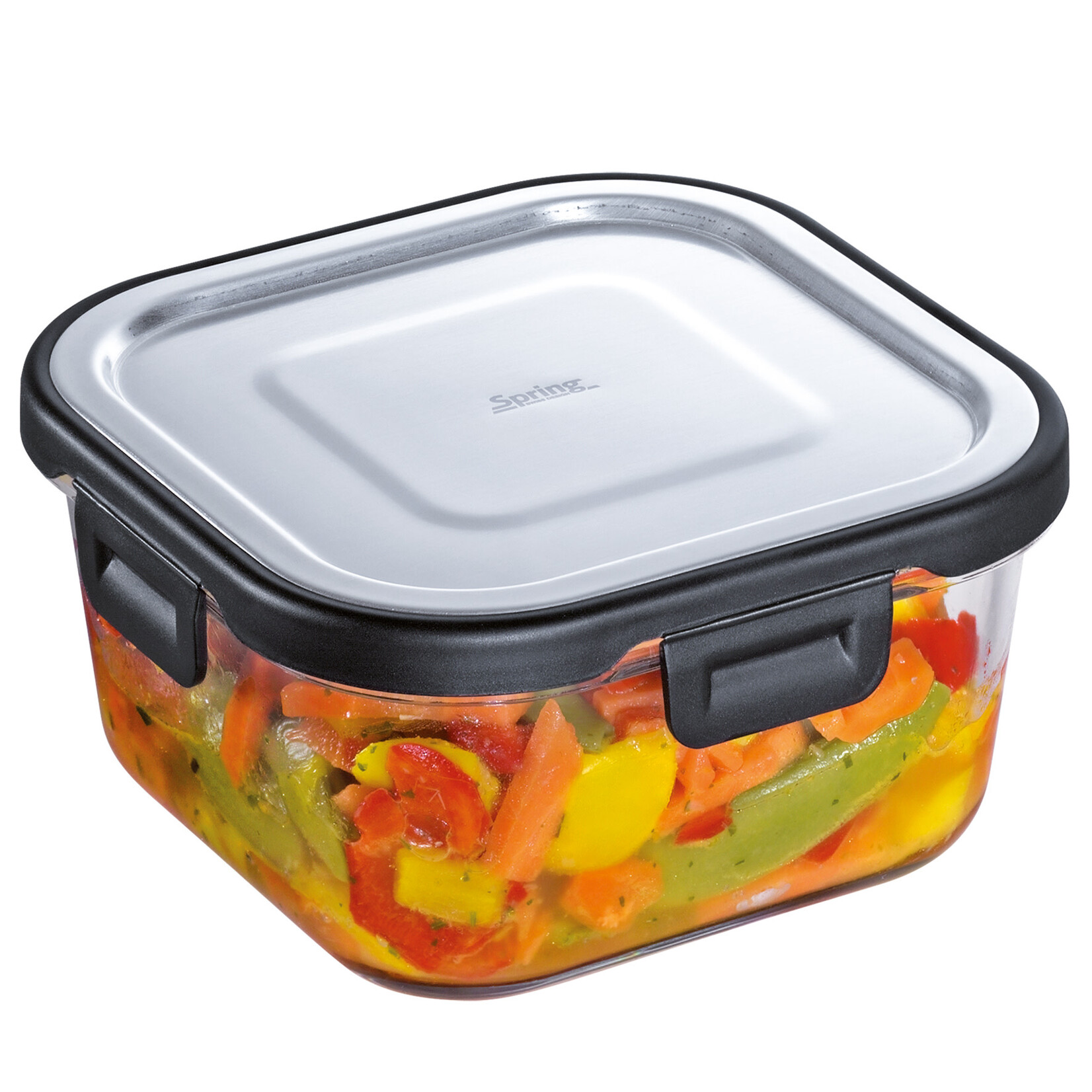 Spring 800 ml glazen voorraad pot vierkant Spring Tools 800 ml voorraad pot Spring 1816850680