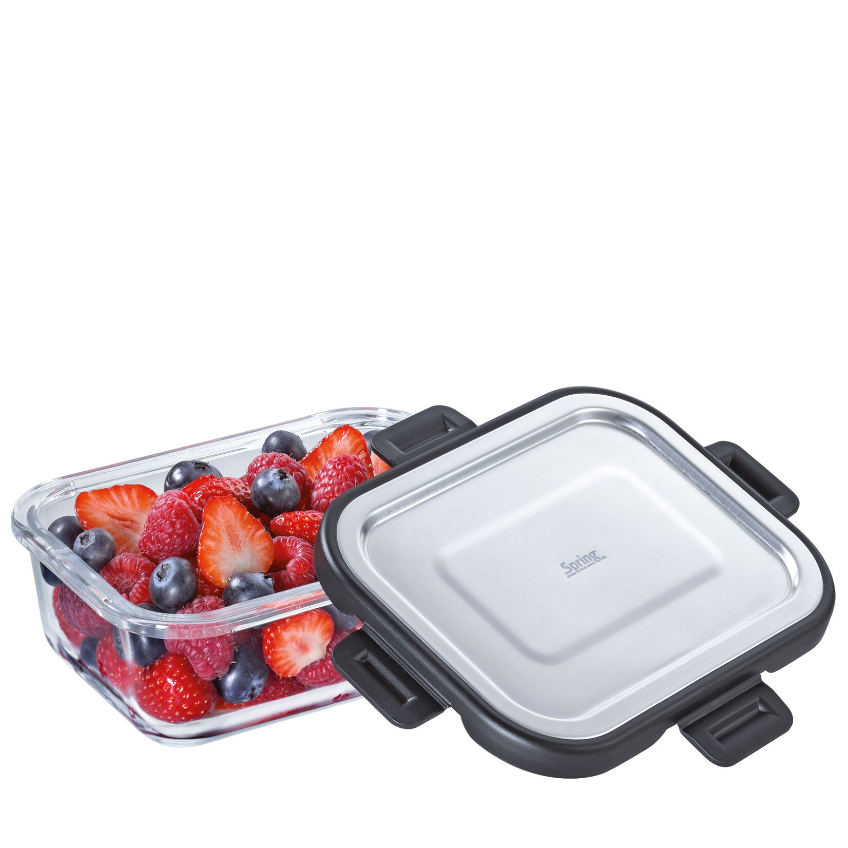 Spring 640 ml glazen voorraad pot rechthoek Spring Tools 640 ml voorraad pot Spring 1816870660