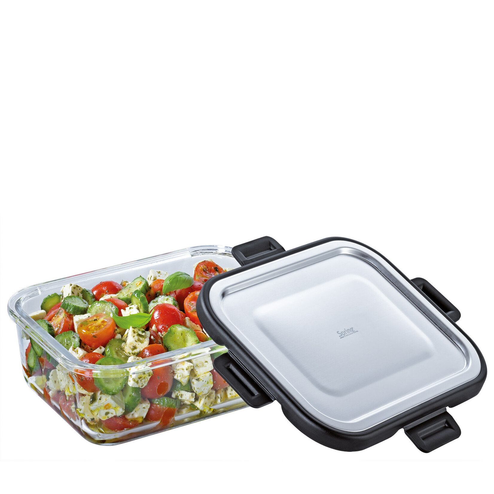 Spring Pannen en meer 1000 ml glazen voorraad pot rechthoek Spring Tools 1 liter voorraad pot Spring 1816870690