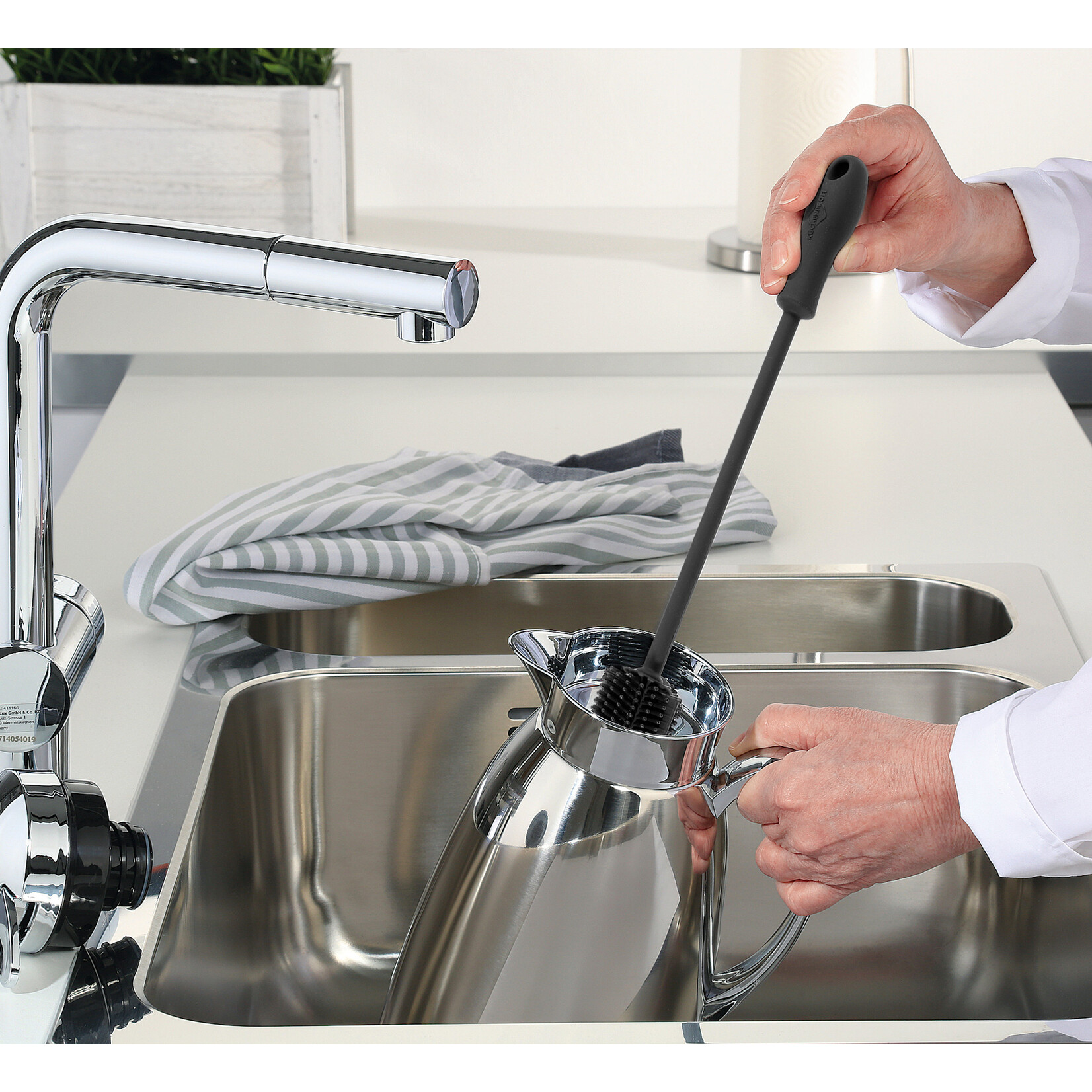 Kuchenprofi zwart Siliconen flessenborstel karafreiniger Cilio Trend zwart flessen borstel Cilio 1410851031