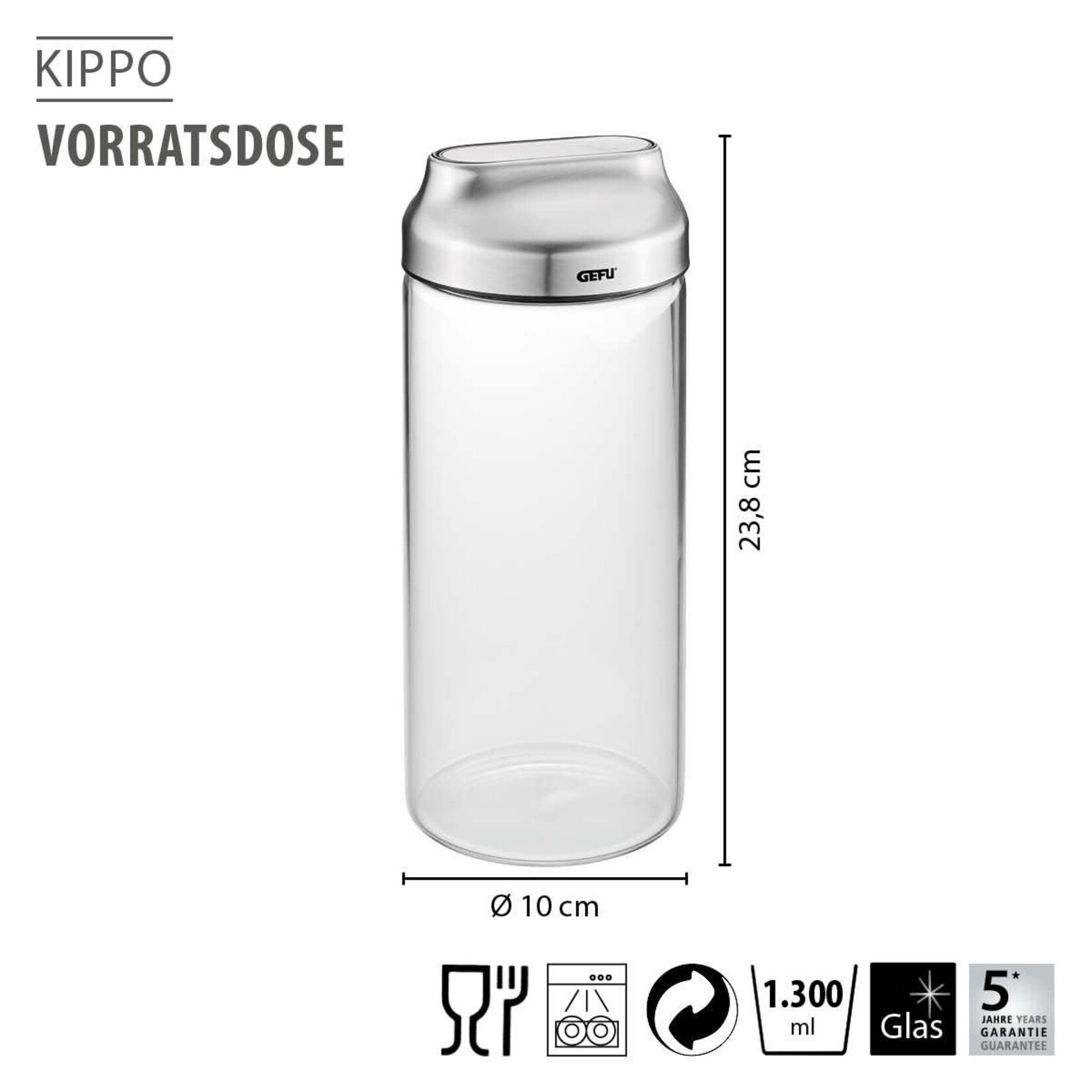 Gefu Gefu Kippo voorraadpot 1300 ml Gefu Kippo voorraadbus 1300 ml Gefu 33742