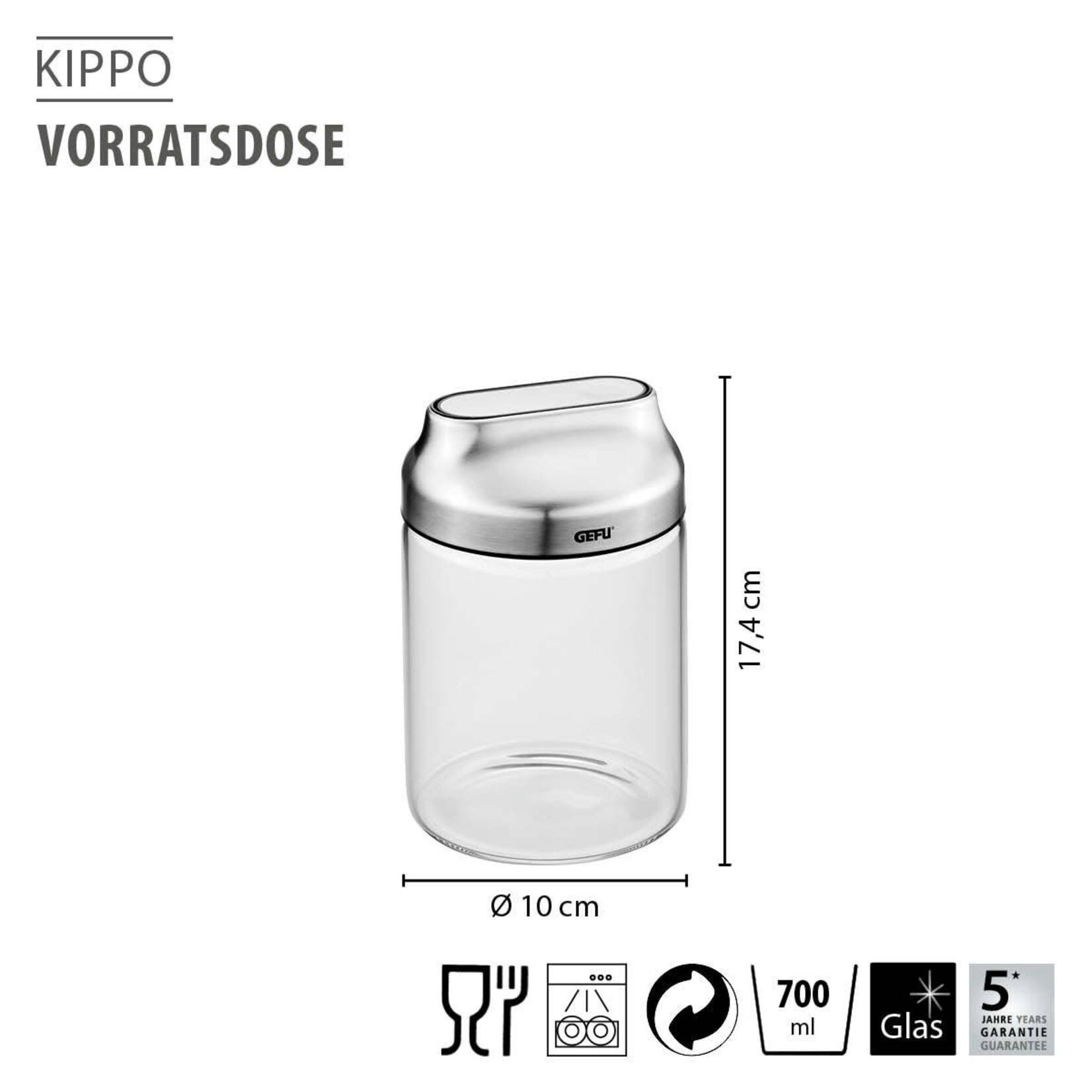 Gefu Gefu Kippo voorraadpot 700 ml Gefu Kippo voorraadbus 700 ml Gefu 33740